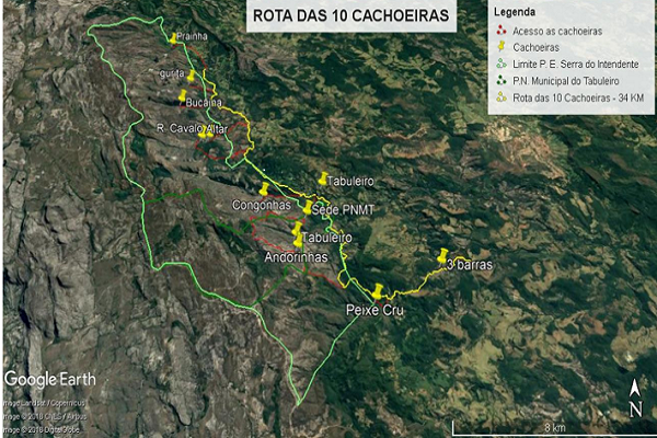 rota das cachoeiras dentro